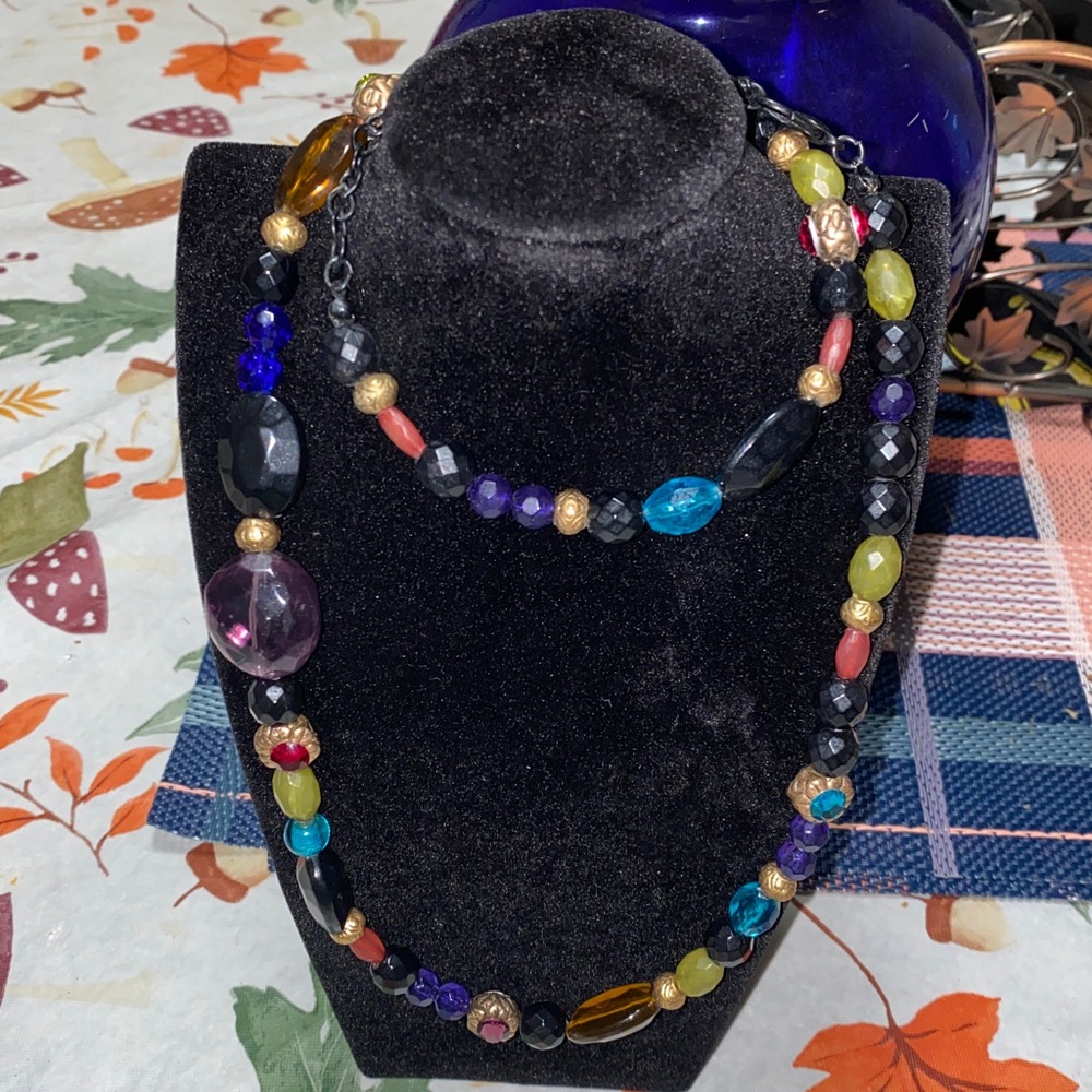Chico’s Multicolor Beaded Necklace Color